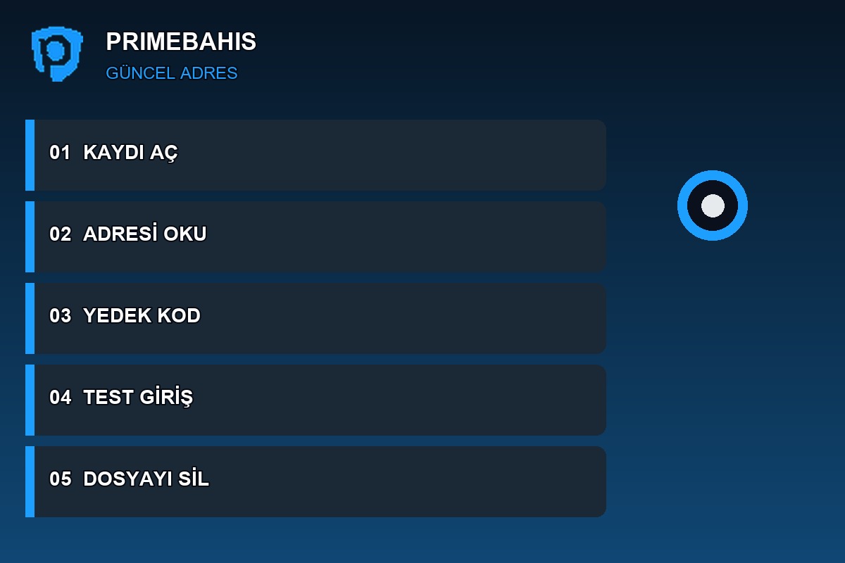 Primebahis giriş adımları